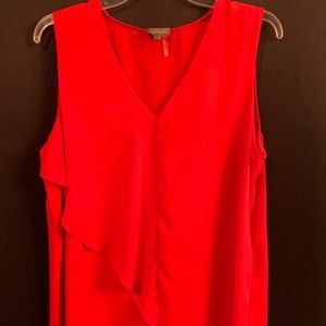 Red Sleeveless Vince Camuto Blouse